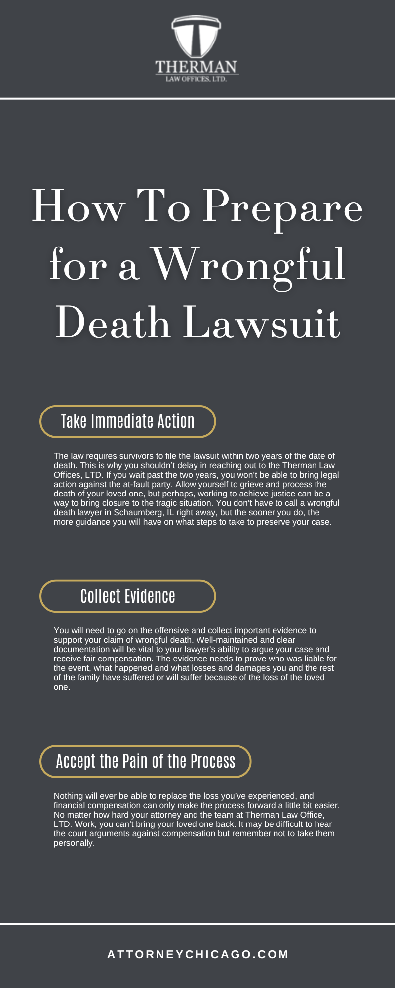 How To Prepare for a Wrongful Death Lawsuit Infographic