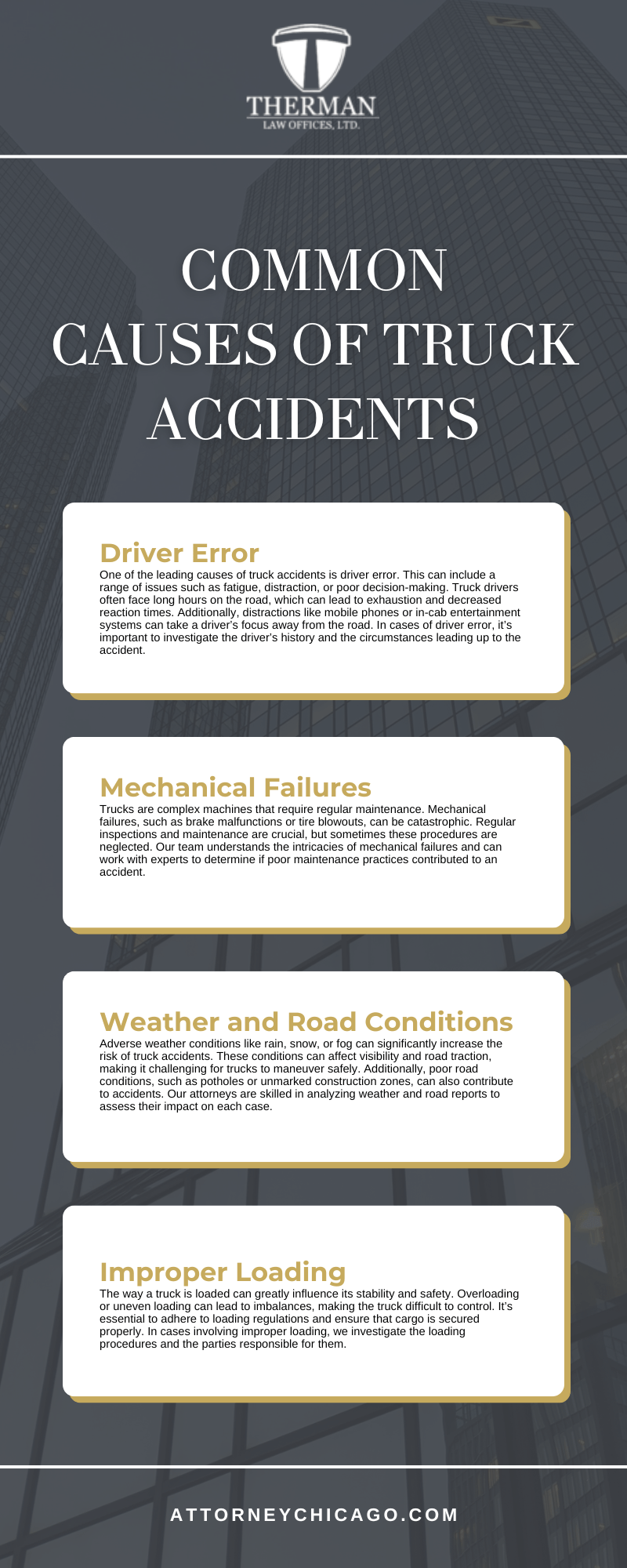 Common Causes of Truck Accidents Infographic